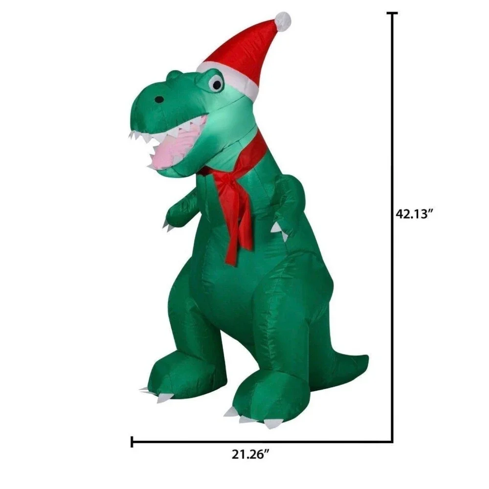 3.5ft T-Rex Christmas Airblown Inflatable